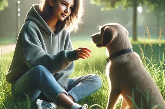 Ragazza Coach con Cane